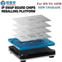 JITONGXUE IP Swap Board Chips Reballing Platform For IP8-15 Series Mobile Phone Repair Tools Stencil Kit High Quality Tools