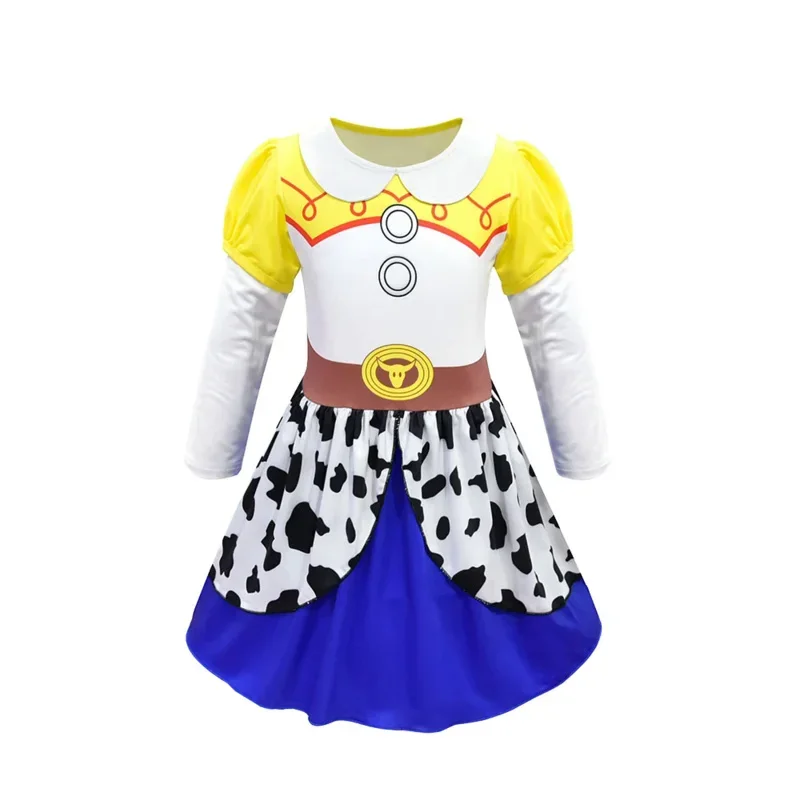 2025 New 2024 Toy Story Girls Jessie Dress Up Halloween Children Woody Cosplay Costume Party Kids Masquerade Clothes Cowboy H AA