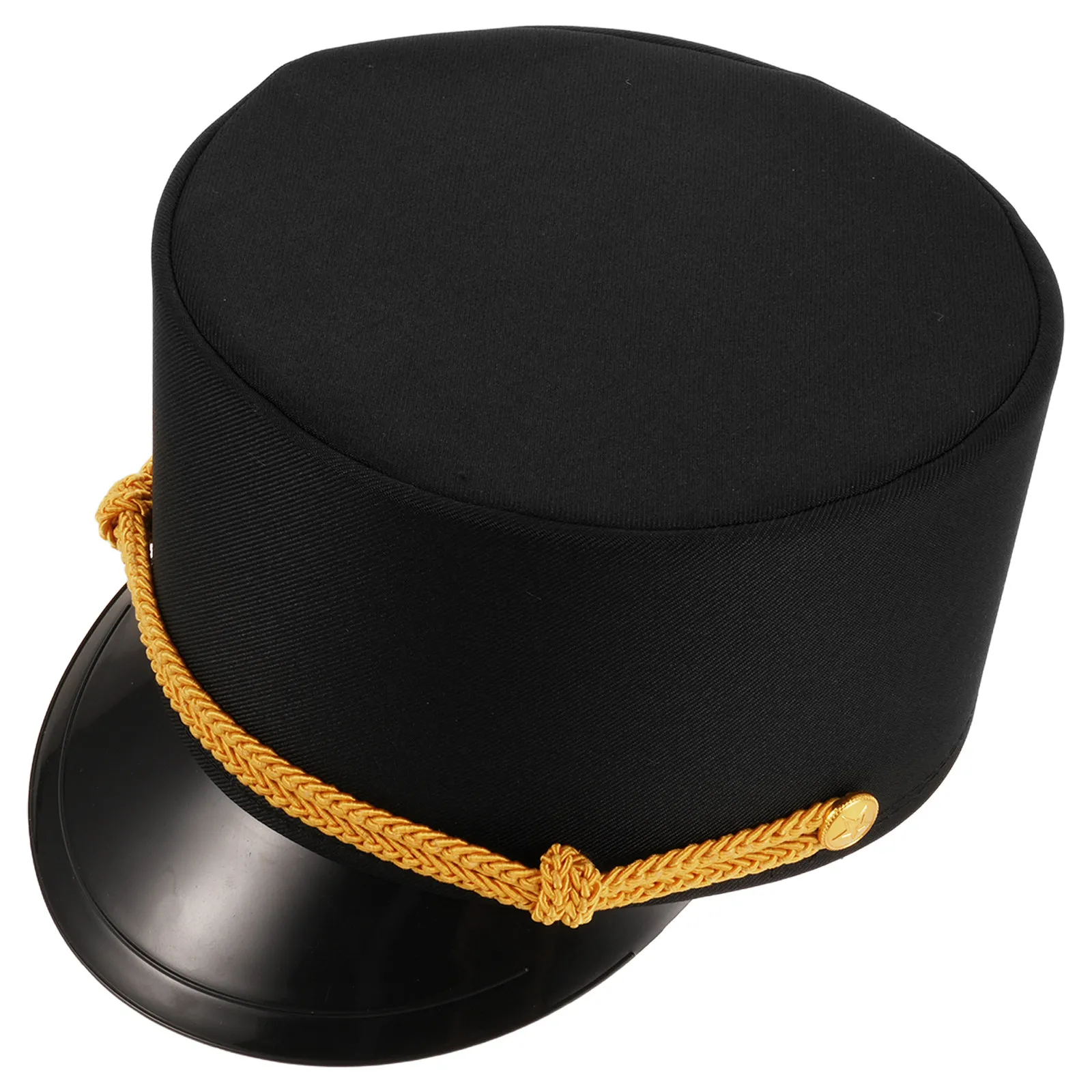 

Train Conductor Hat Adult Black Stitched Vintage Engineer Cap for Railway Party Supplies Engineering Themed Decor Train Engineer