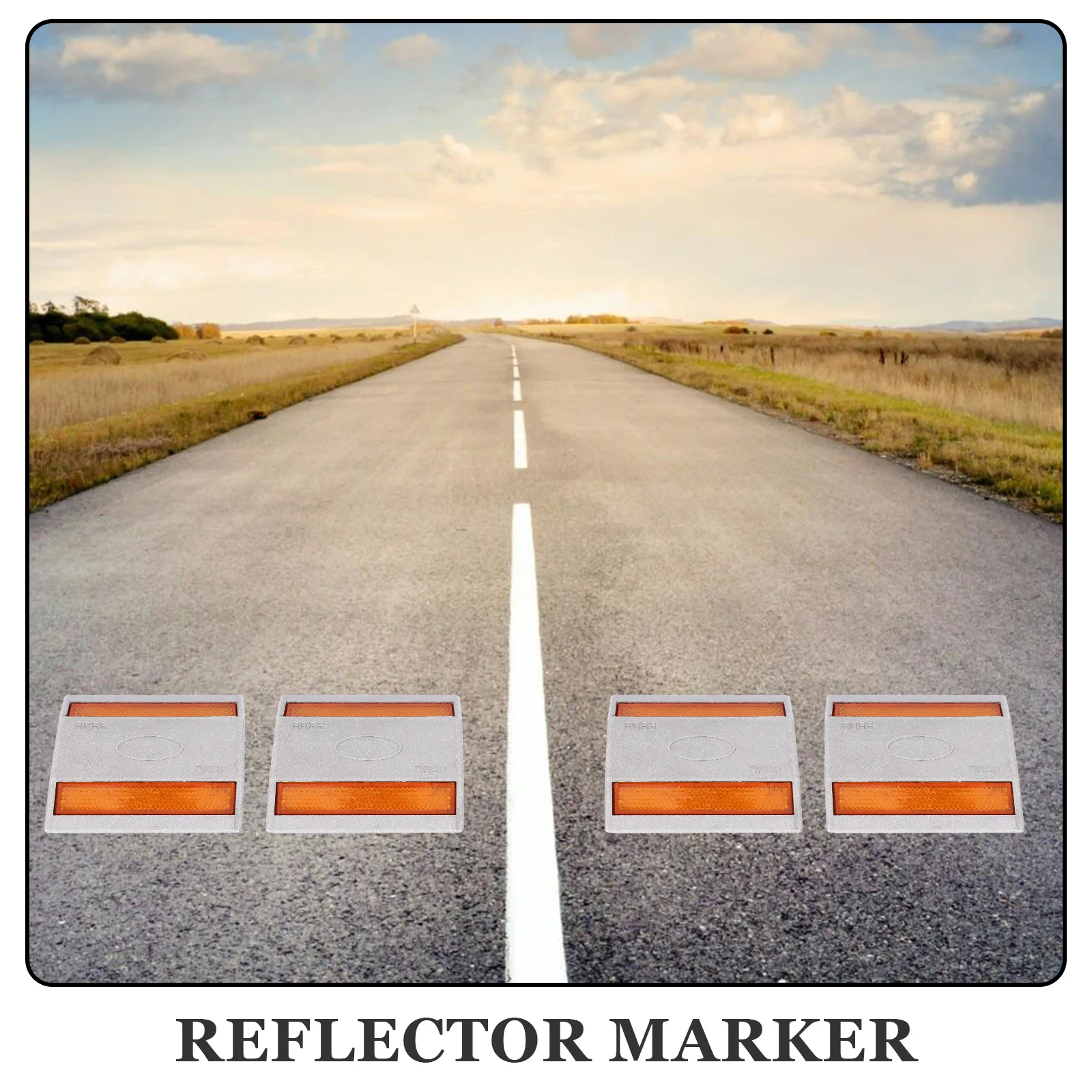 علامات الرصيف العاكسة عاكسات الطريق عالية الوضوح لممر المرآب وتقليل سرعة معدات السلامة للسيارة