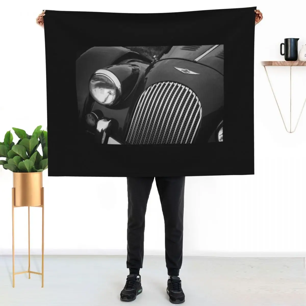 Morgan Sports Car Front Detail Throw Blanket for babies Thin Summer Beddings Loose anime Blankets For Bed Blankets