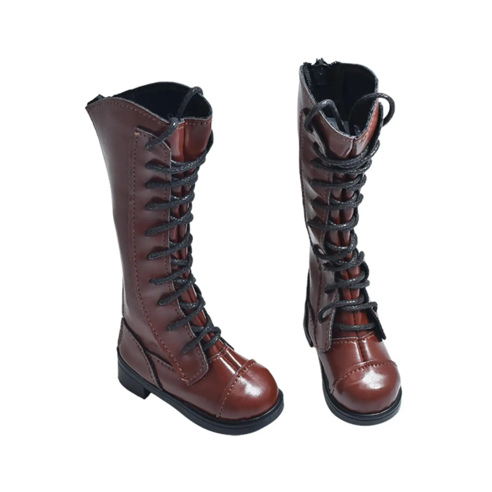 BJD Doll Boots 1/4 Scale Doll Boots with Tall Shaft Footwear Miniature Black for Hobbyists