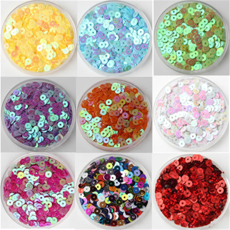 20g/lot 3mm 4mm 5mm 6mm Sequins PVC Flat Round Dull Polish Sequin Paillettes Sewing Wedding Craft Women Garments Accessories