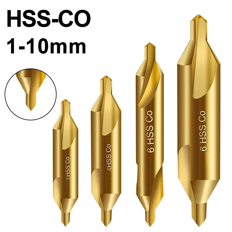 M35 Cobalt Center Drill Bit 60 Degree Countersink Drill Stainless Steel Metalworking Positioning Lathe Mill Tool Hole Cutter