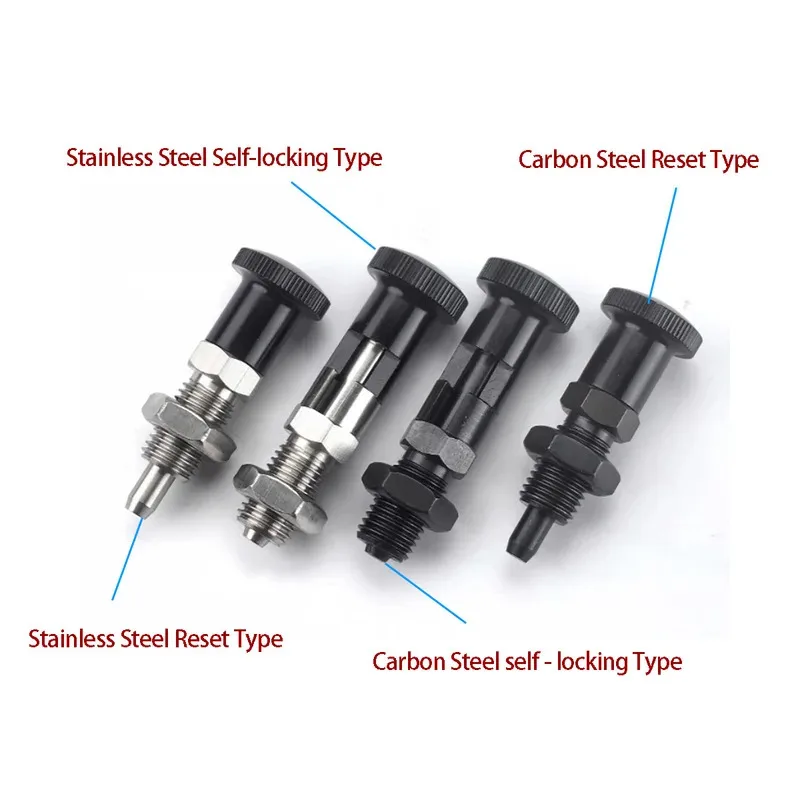 M5-M16 Spring Loaded Indexing Plunger Tapered Self-Locking Design With Knob Precision Locating Pin Mechanical Hardware Parts