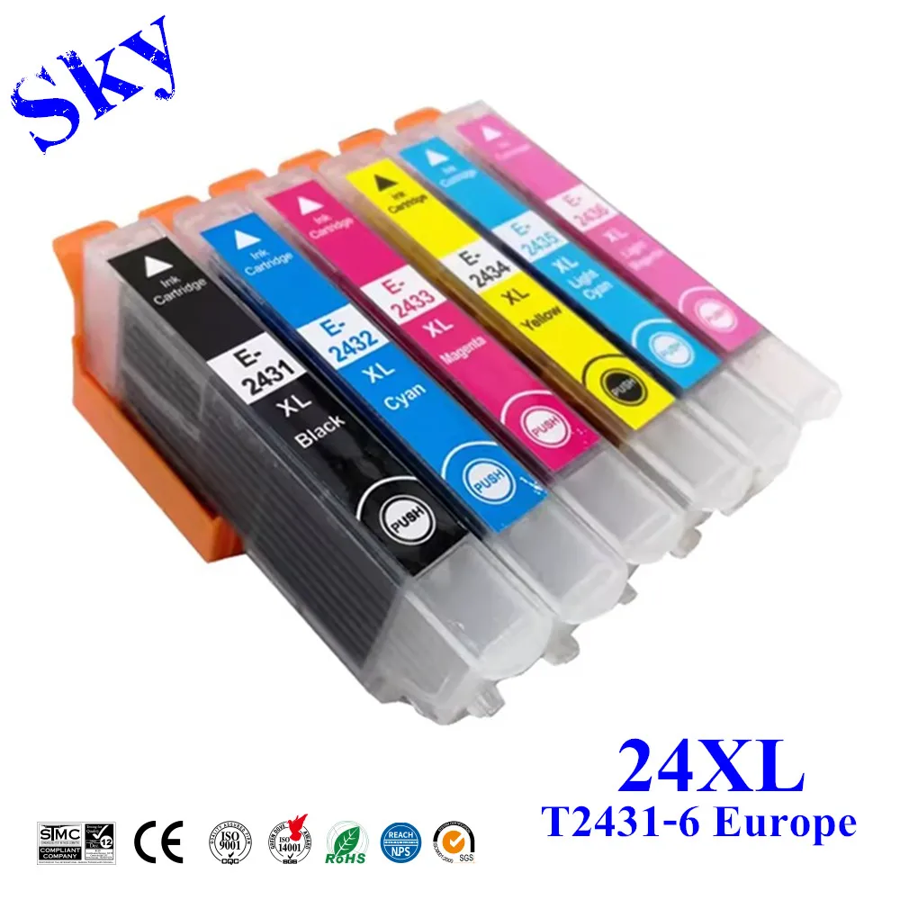 

Sky 24XL 2431 T2431, совместимый чернильный картридж для Epson, зеркальная фотография, зеркальная фотография