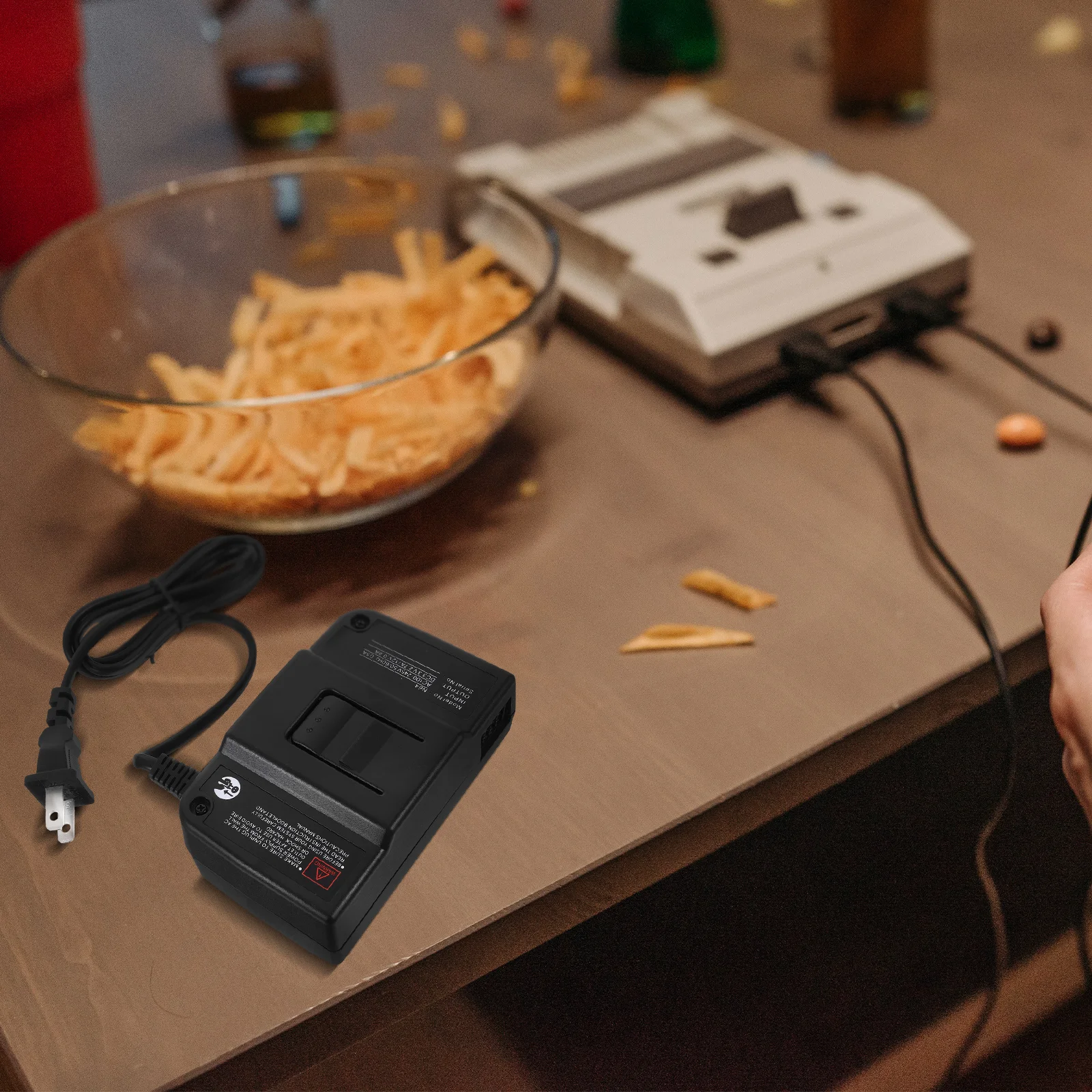 

1Set Power Adapter High Technology Exquisite Workmanship Safe Practical Replacement for Us Plug Power Game