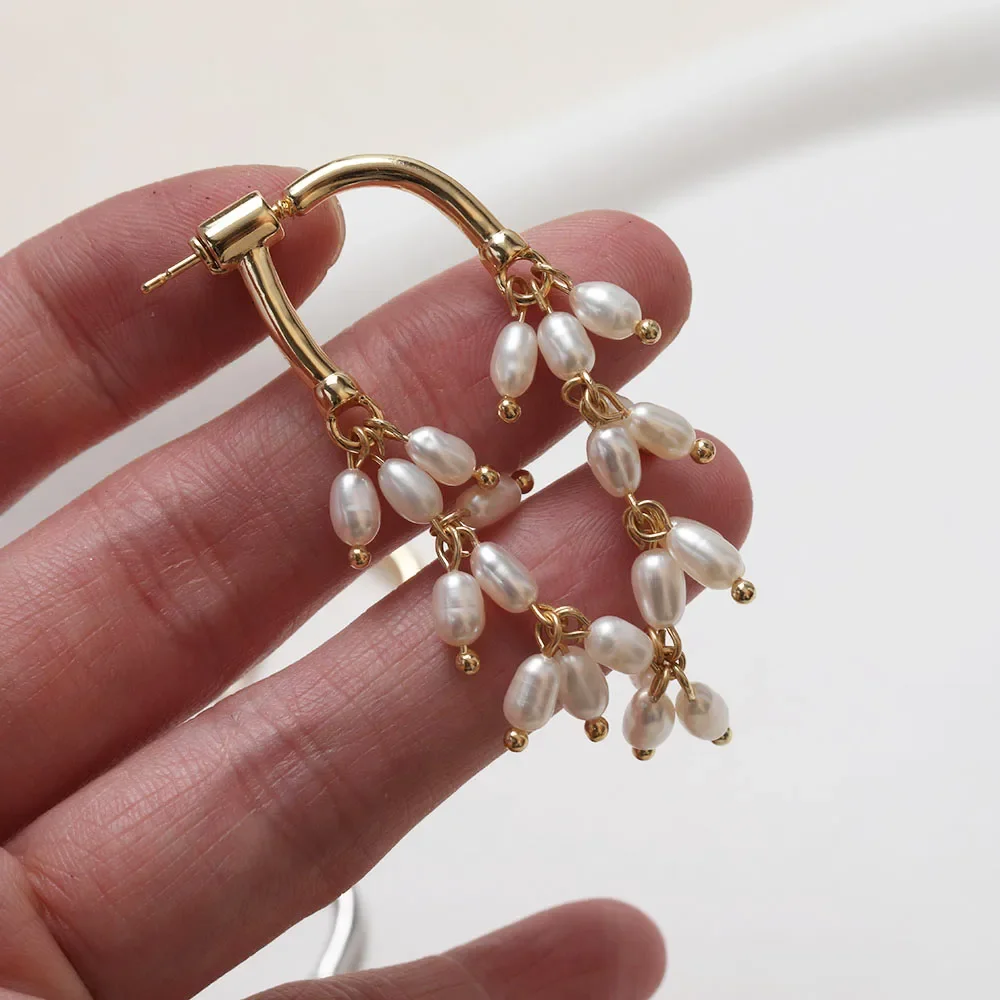 2Pcs Dainty Ear Studs Diy Earrings Charms for Jewelry Findings Components Hand Made Brass 14k Gold Plated Accessories 21*23mm