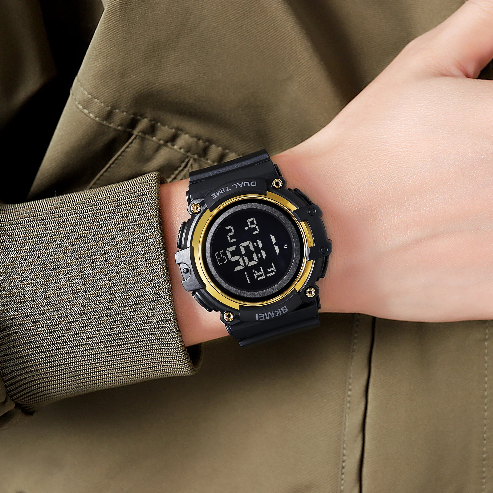 Мужские уличные спортивные электронные водонепроницаемые электронные часы для ночного видения, модель SKMEI 2230