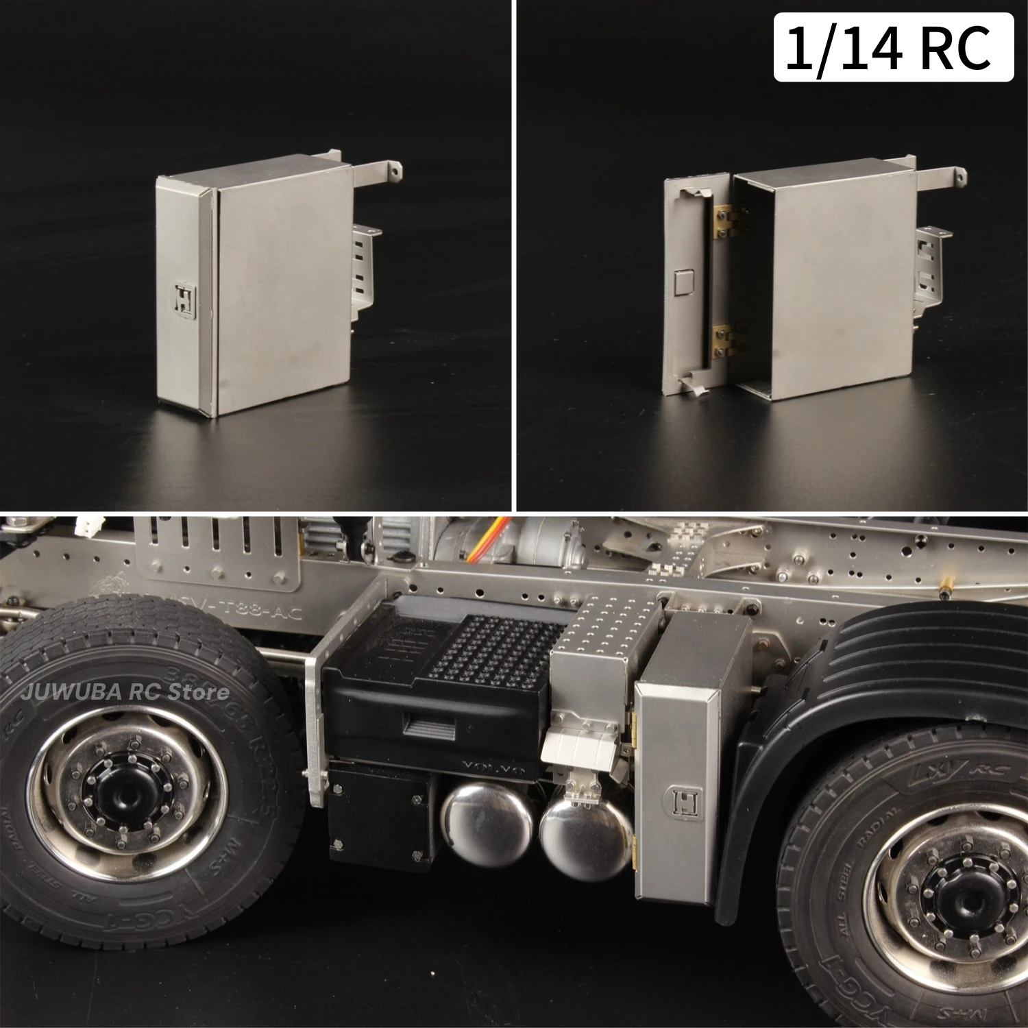 LXY RC Truck 1/14 Metal Small Toolbox Decoration For Tamiya 1/14 RC Semi-Trailer Tractor Dump Truck DIY Parts lxy-xgzx