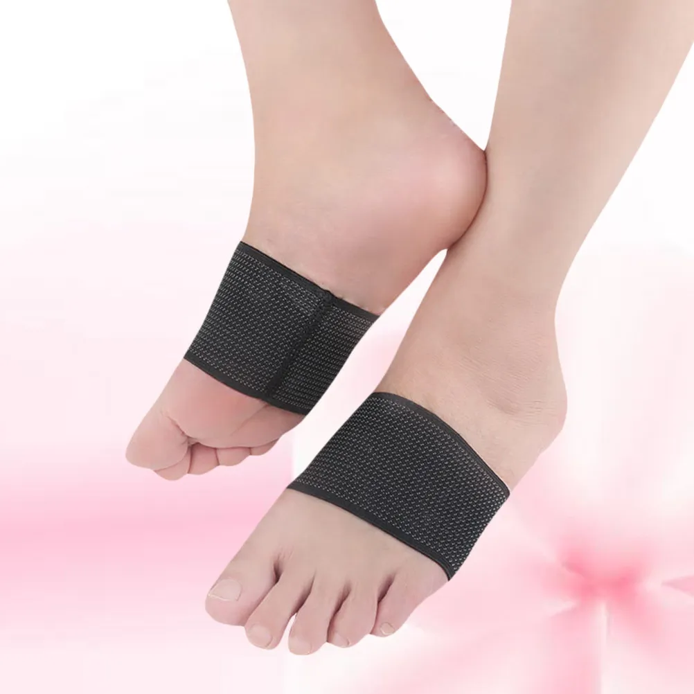 Elastic Arch Support Sleeve Open Toe Design Breathable Nylon Athletic Pain Relief Cushion for Flat Feet Plantar Fasciitis Size L