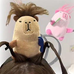 1-5PCS Headband Cartoon Funny Capybara Hair Hoop Summer Women's Cute Face Wash Headband Funny Plush Hair Band Hair Accessories