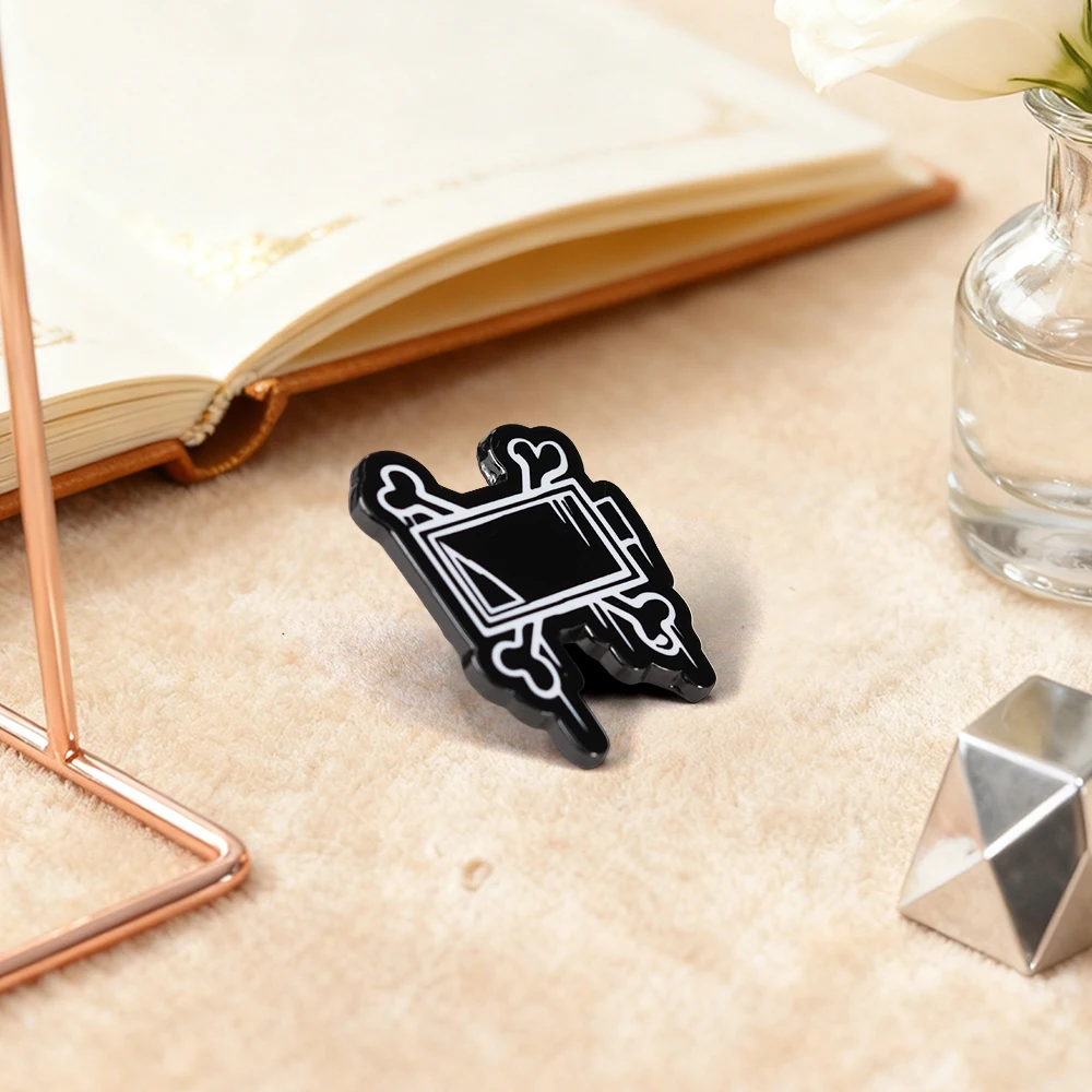 Batterie-Crossover-Bones-Emaille-Pin, Murder Drones, Demontage-Drones-Logo, Brosche, klassisches Anime-Accessoire, Abzeichen, Dekoration, Geschenk – Detail 6