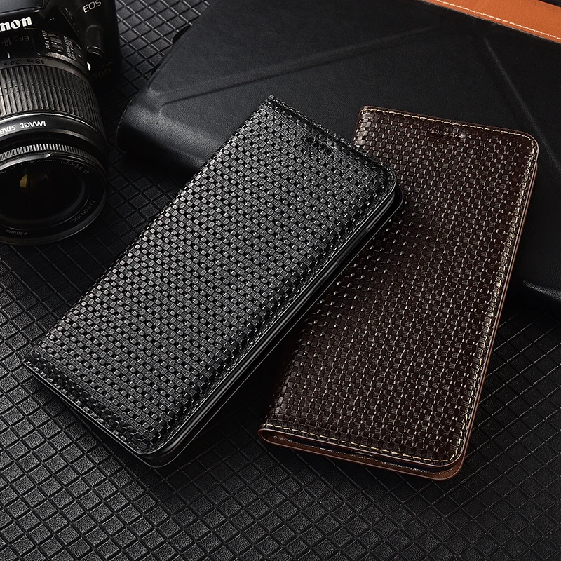 

Genuine Leather Phone Case For Xiaomi Poco C3 C31 C40 C50 C51 C55 C65 Magnetic Flip Cover