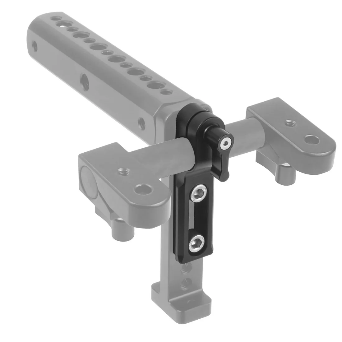 Standard 15mm Einzel Rod Clamp Quick Release Adapter mit NATO Sicherheit Schiene 1/4 Schrauben für DSLR Kamera Top Griff/platte/Käfig Rig – Detail 14