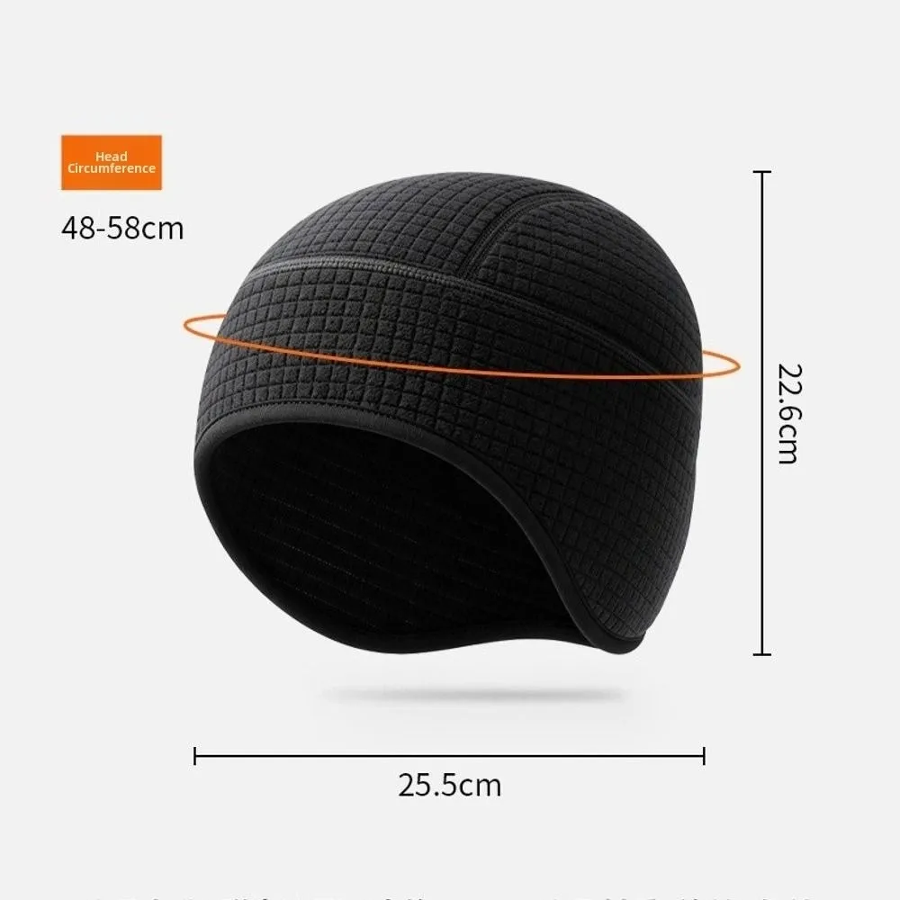 Double Layer Winter Beanie Fleece Lined Ear Coverage Ear Flap Beanie Quick Dry Breathable Fleece Lined Hat Running and Cycling