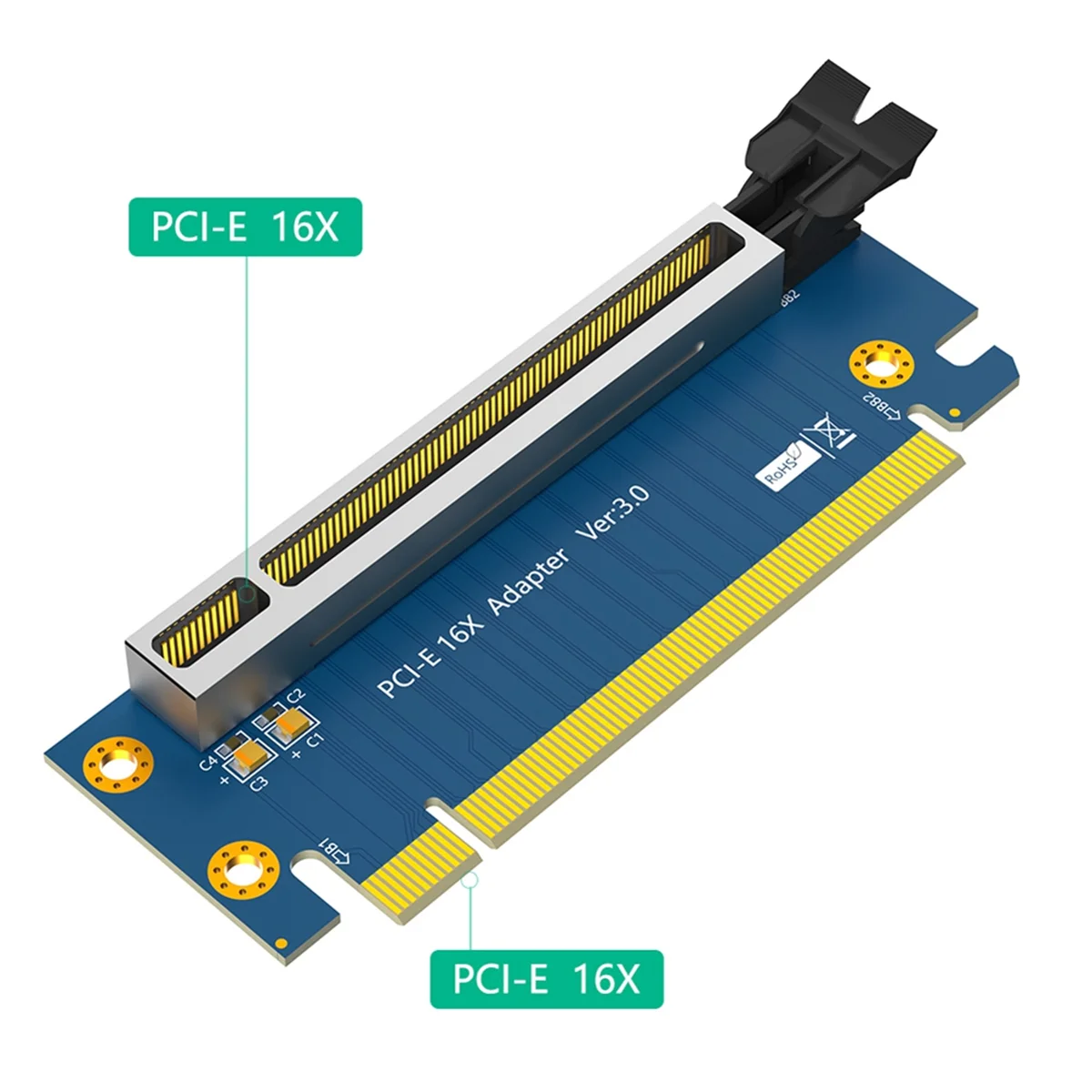AT87-PCIE Riser Card PCI-Express 3.0 16x Riser Card, PCI Express 3.0 16X 90 Degree High Speed Riser Card for 2U Server