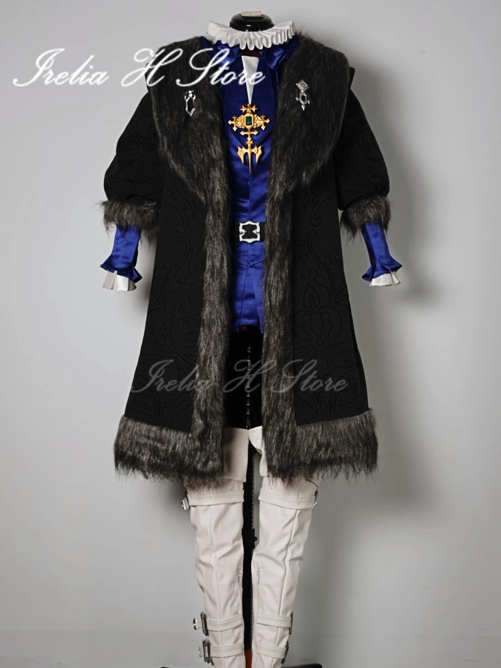 

Irelia H Final Fantasy XIV FF14 Alpine Coat Ishgarder Mantel Coat Cosplay Costume Black trench Custom made/size