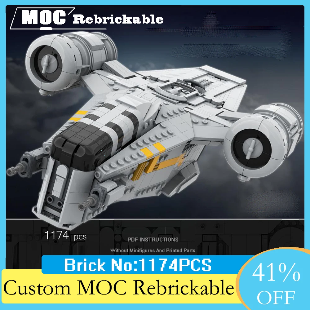 

Cosmic Shuttle Combat Flying Vehicle Block Model MOC Starship Spacecraft Spacecraft DIY Children's Christmas Day Birthday Gift