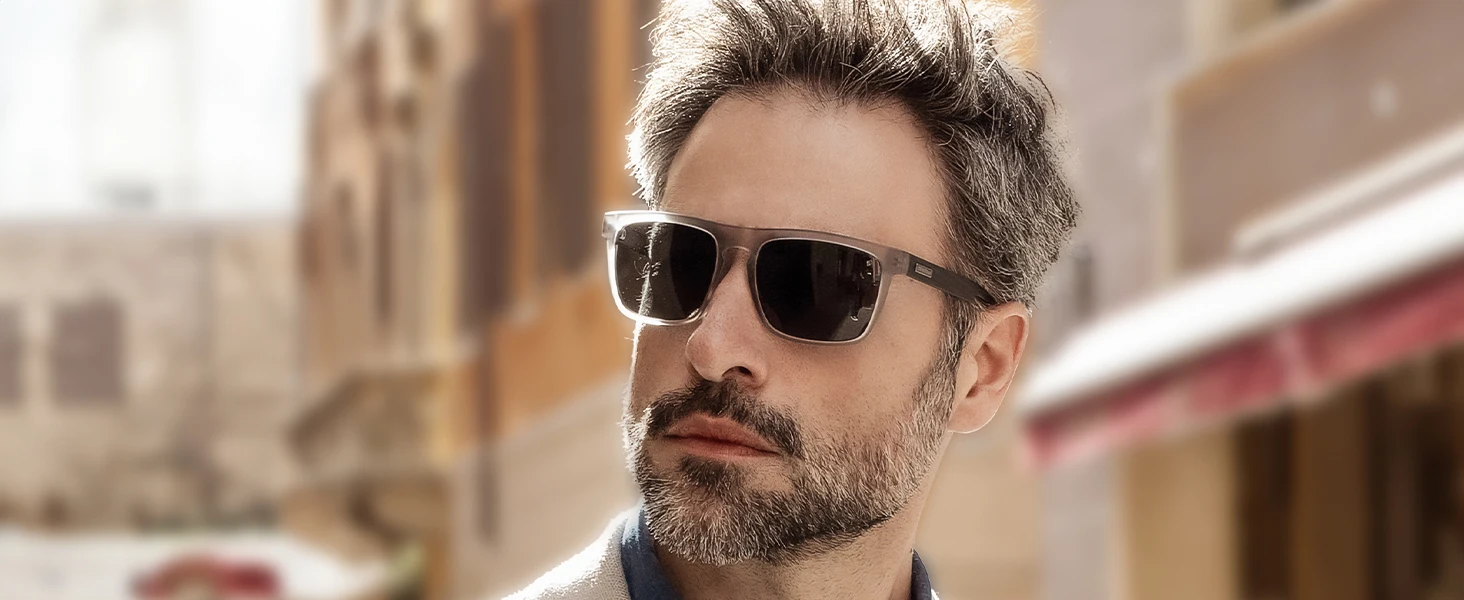 ZENOTTIC Retro-Sonnenbrille, quadratisch, polarisiert, für Herren, leicht, TR90-Rahmen, UV400-Schutz, modische Sonnenbrille, ZS3209 – Detail 2