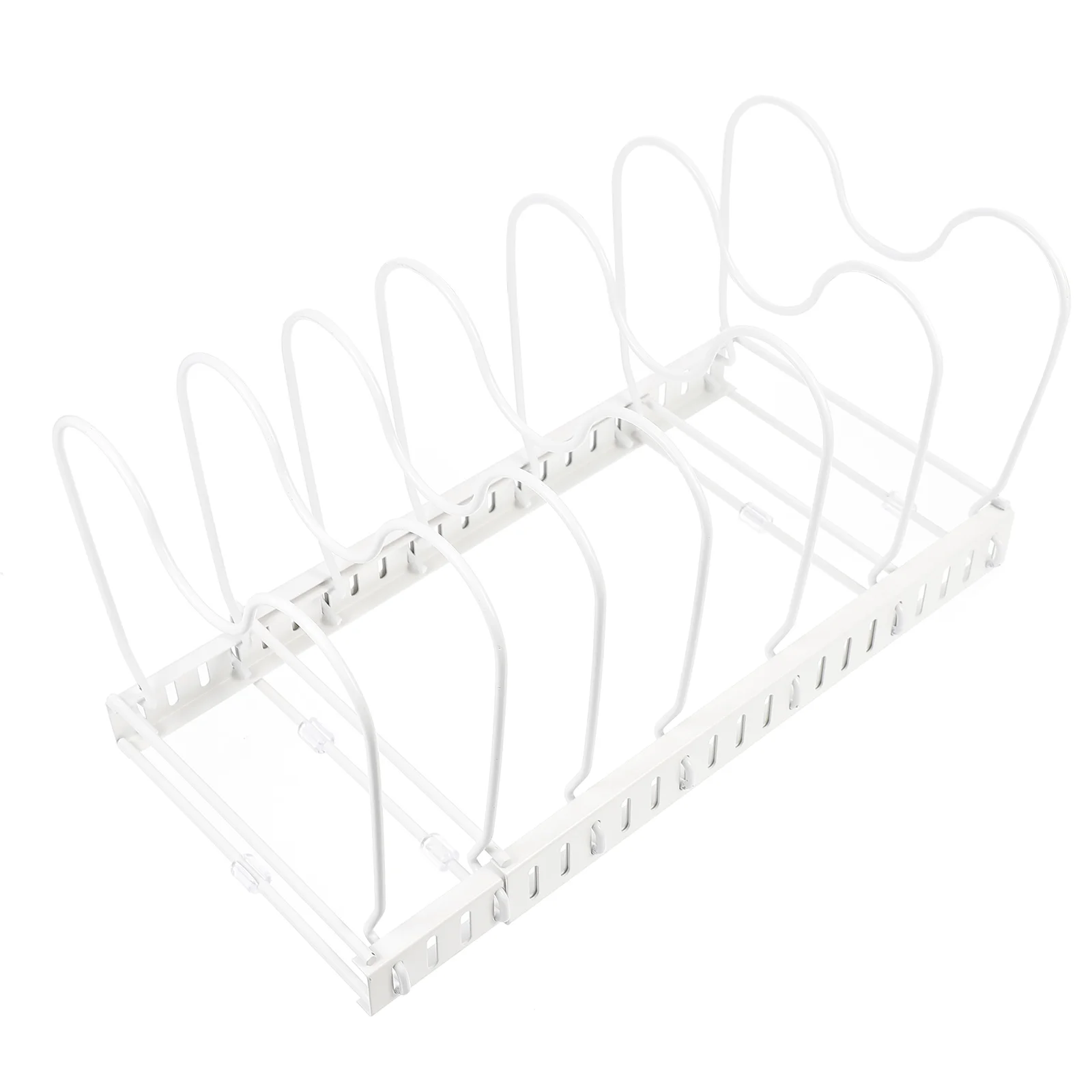 

Iron Pot Holder Waterproof Kitchen Shelf Pot Lid ganizer Telescope White Metal ganizer ToolsPot Rack