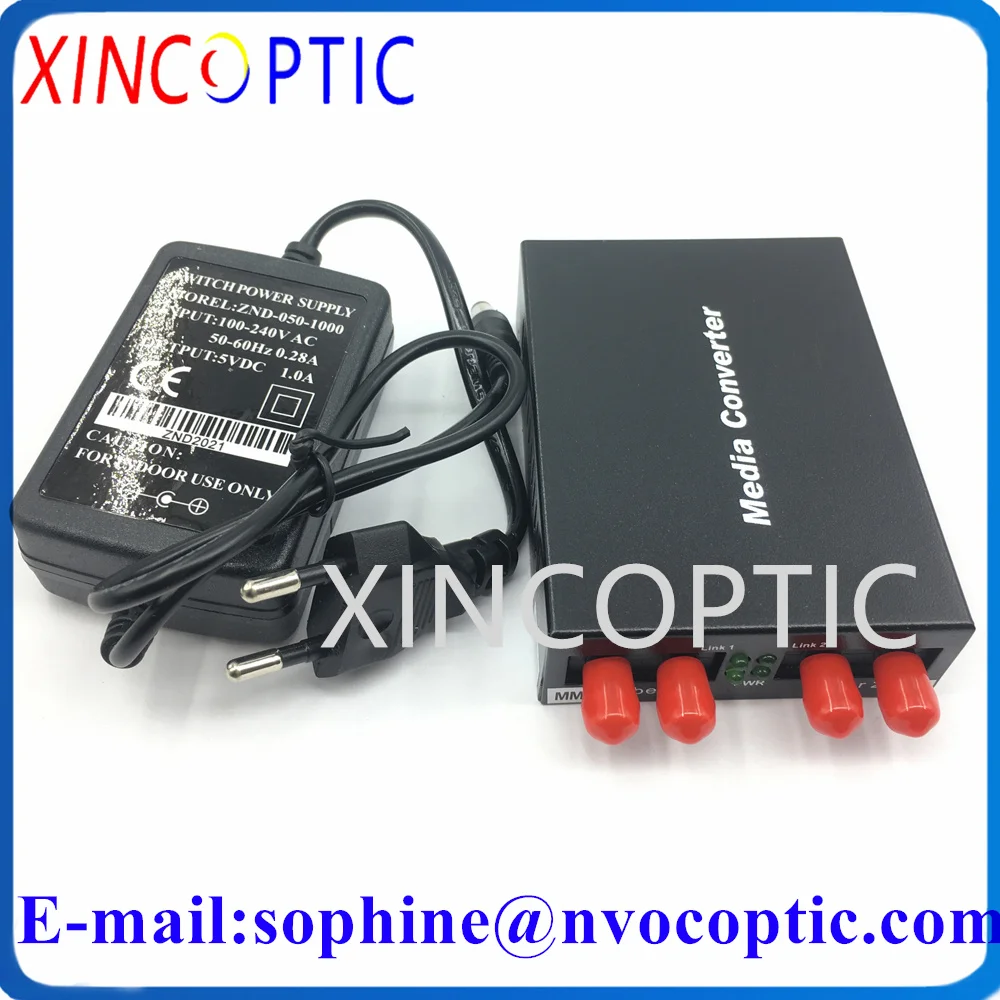 

1000M SM to MM Fiber Media Converter,Gigabit Dual ST 850nm 550M Multimode to Singlemode Duplex 1310nm 20KM ST Optic Converter