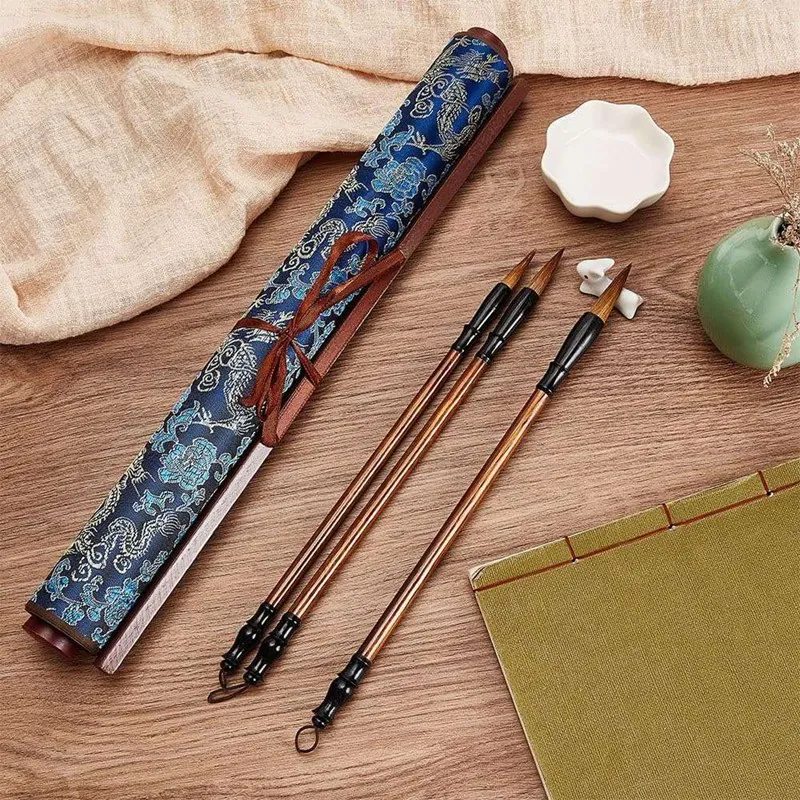 Inkless Chinese Calligraphy Set Reusable Water Writing Magic Cloth Scroll Traditional Chinese Calligraphy Writing Pens-A23R view 3