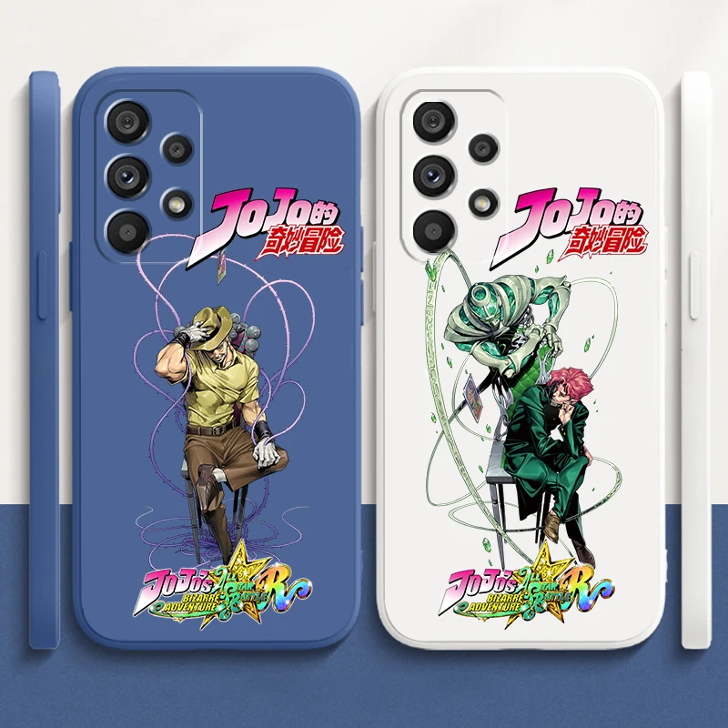 J-JoJo Bizarre Adventure Art Liquid Rope For Samsung A53 A52 A33 A32 A51 A71 A21S A13 A73 A55 A72 A23 A35 A05 5G Back