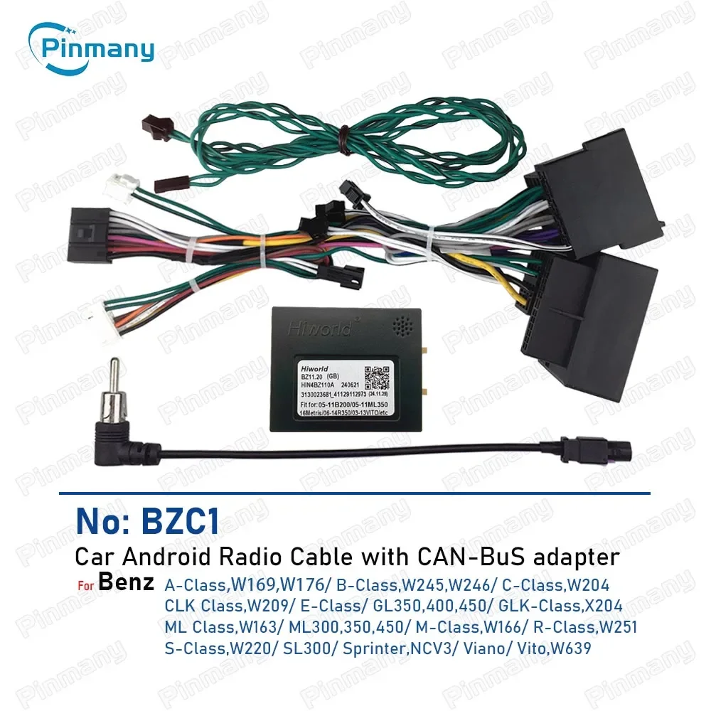 Auto-Stereo-Kabelbaum-Adapter CANBus-Adapter für Mercedes-Benz W169 W176 W245 W246 W204 W209 W164 W251 W220 Viano Vito
