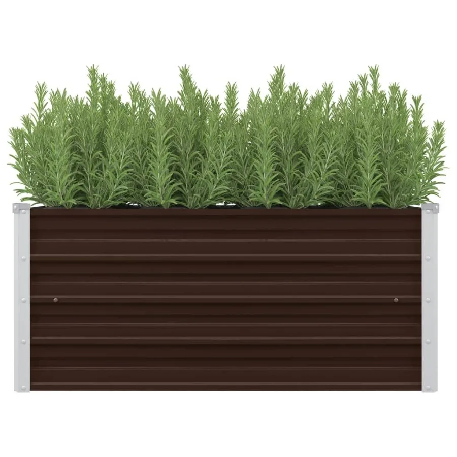 

Garden Raised Bed Brown 39.4x15.7x17.7 Galvanized Steel