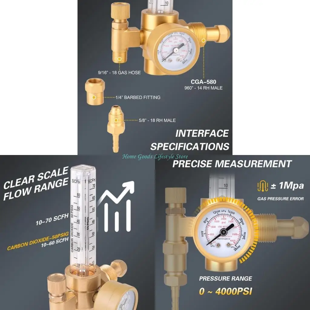 E74E Welding Pressure Reduce CGA580 Suitable For Harsh Industrial Environment