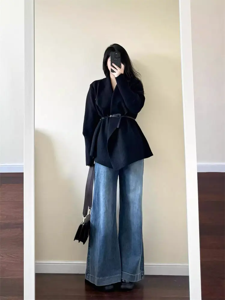 البلوزات لاعبا بالأزرار النسائية سترة Y2K امرأة نقية مزيج شل زر المجهزة المؤتمر الملونة الحد الأدنى أنيقة الحلو