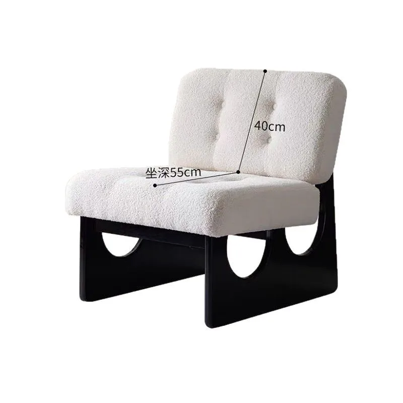 

Solid wood single chair designer back chair antique office single sofa chair living room American leisure retro bedroom