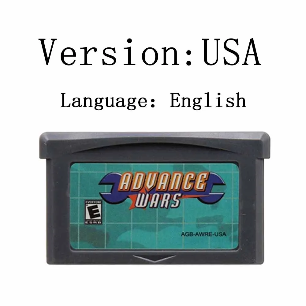 32 Bit Video Game Console Card GBA Game Cartridge Advance Wars Series Advance Wars 2 Black Hole Rising for GBA English Version