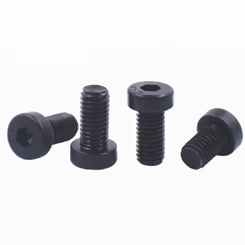 10-20PCS  DIN7984 M3 M4 M5 M6 M8 M10 Steel With Black Hex Socket Thin Short Cap Head Screw