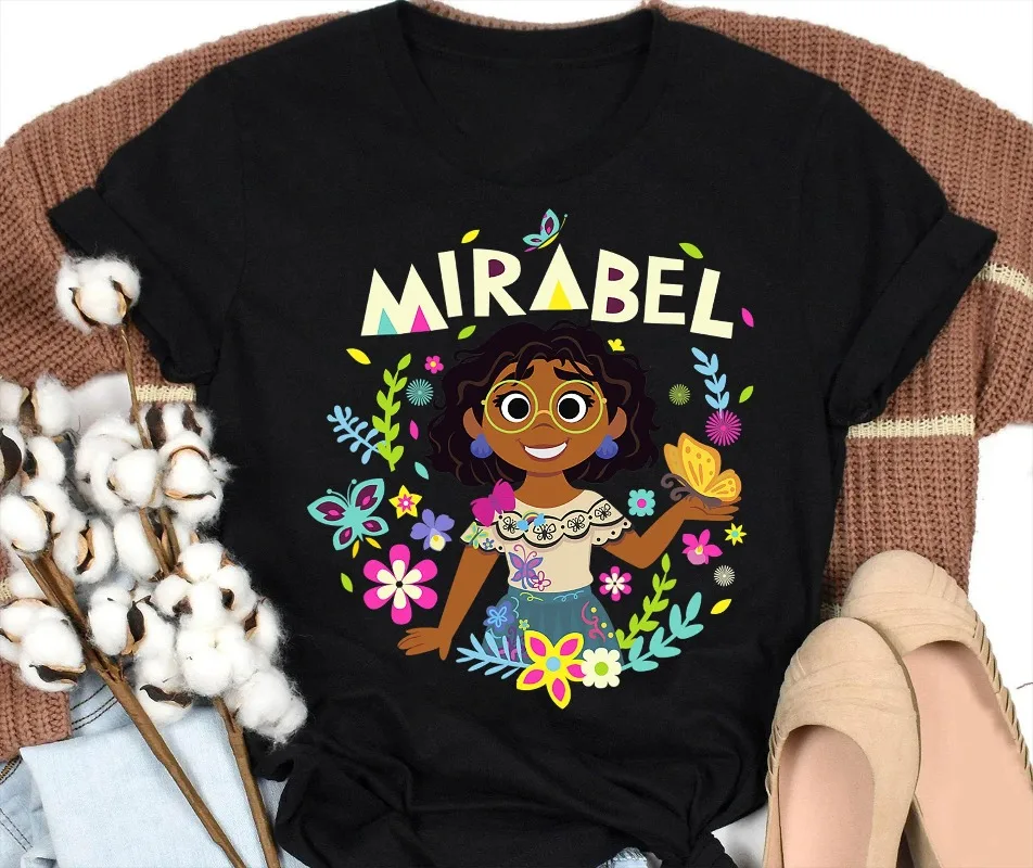 تي شيرت ديزني إنكانتو ميرابيل ملصق تي شيرت ديزني فاميلي مطابقة قميص والت ديزني وورلد ديزني لاند رحلة وتتسابق #1