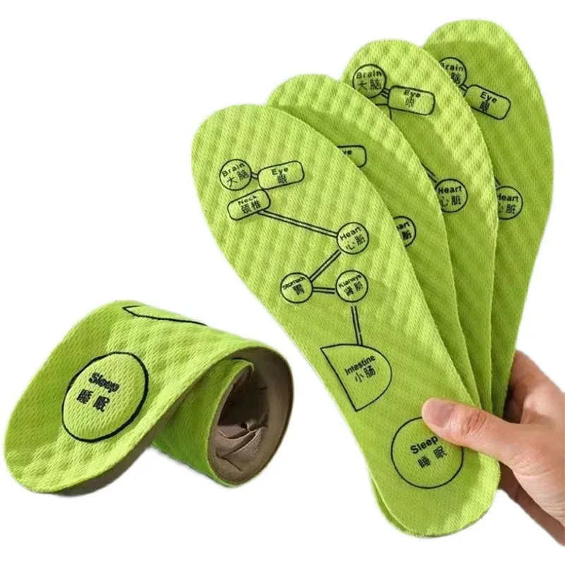 Semelle intérieure d'acupression des pieds pour hommes et femmes, coussin de sport doux et respirant, absorbant la transpiration, dépistolet ant, coussinets de chaussures