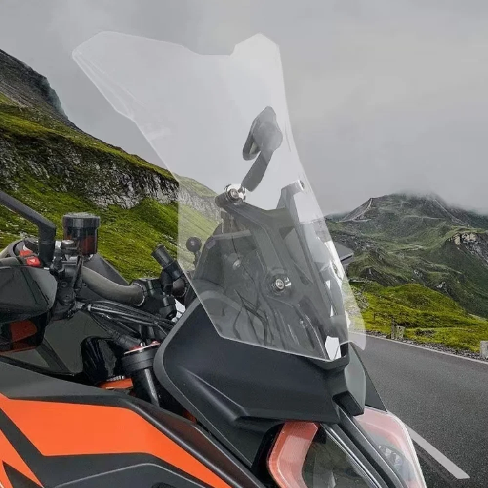 Suitable for KTM 1290GT (2019-2022 models) SUPERDUKE modified windshield heightening and smoked front windshield accessories.