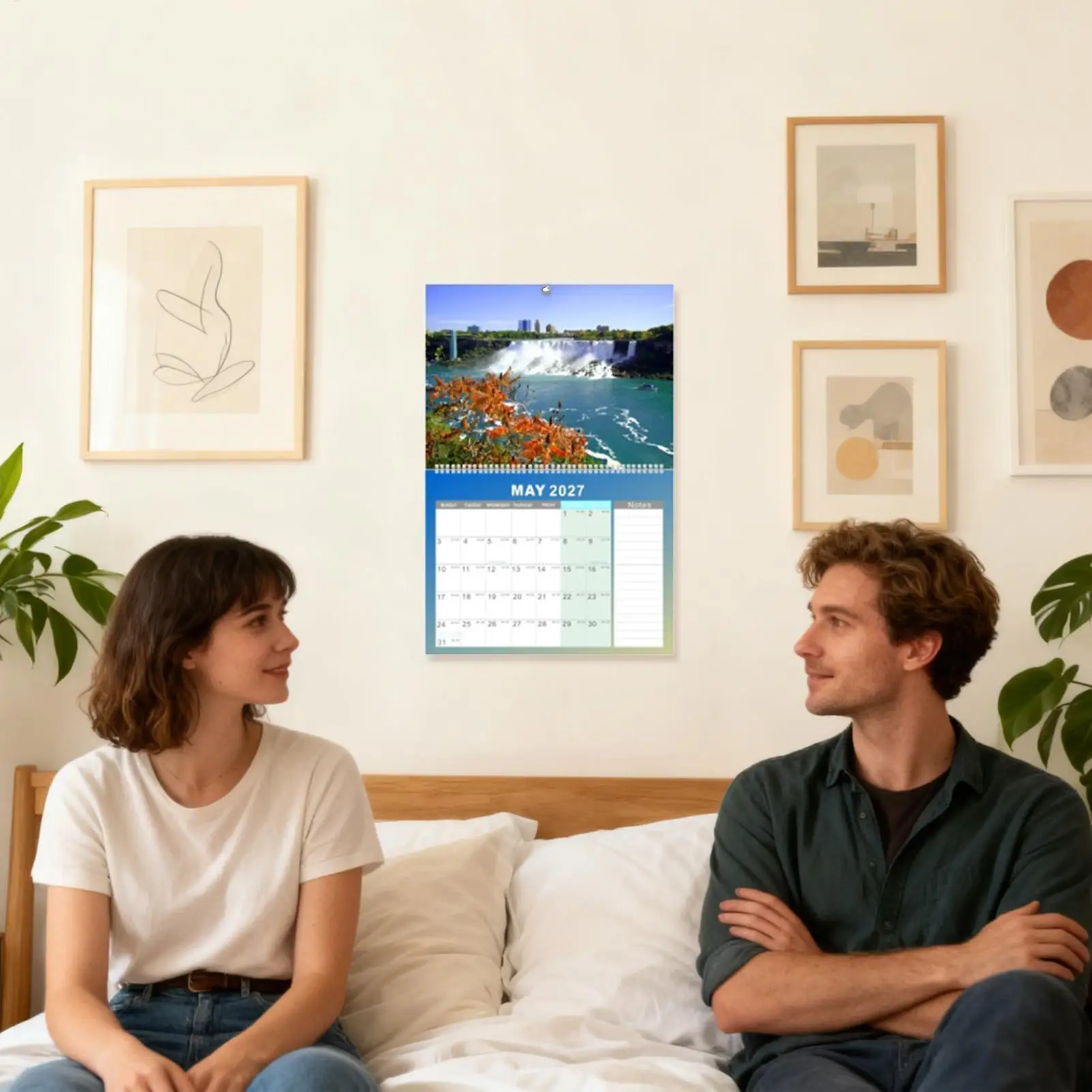 Wall Calendar 2027 Hangable Landscape Monthly Planner Jan-Dec Nature Daily Planner Calendar for Reading Study School Task Home