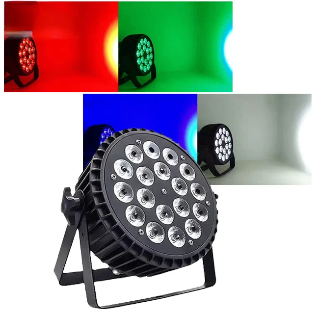 BOTAI led discotecas stage colorful uplights light 18x10w RGBW 4in1led par slim flat can dj light for disco