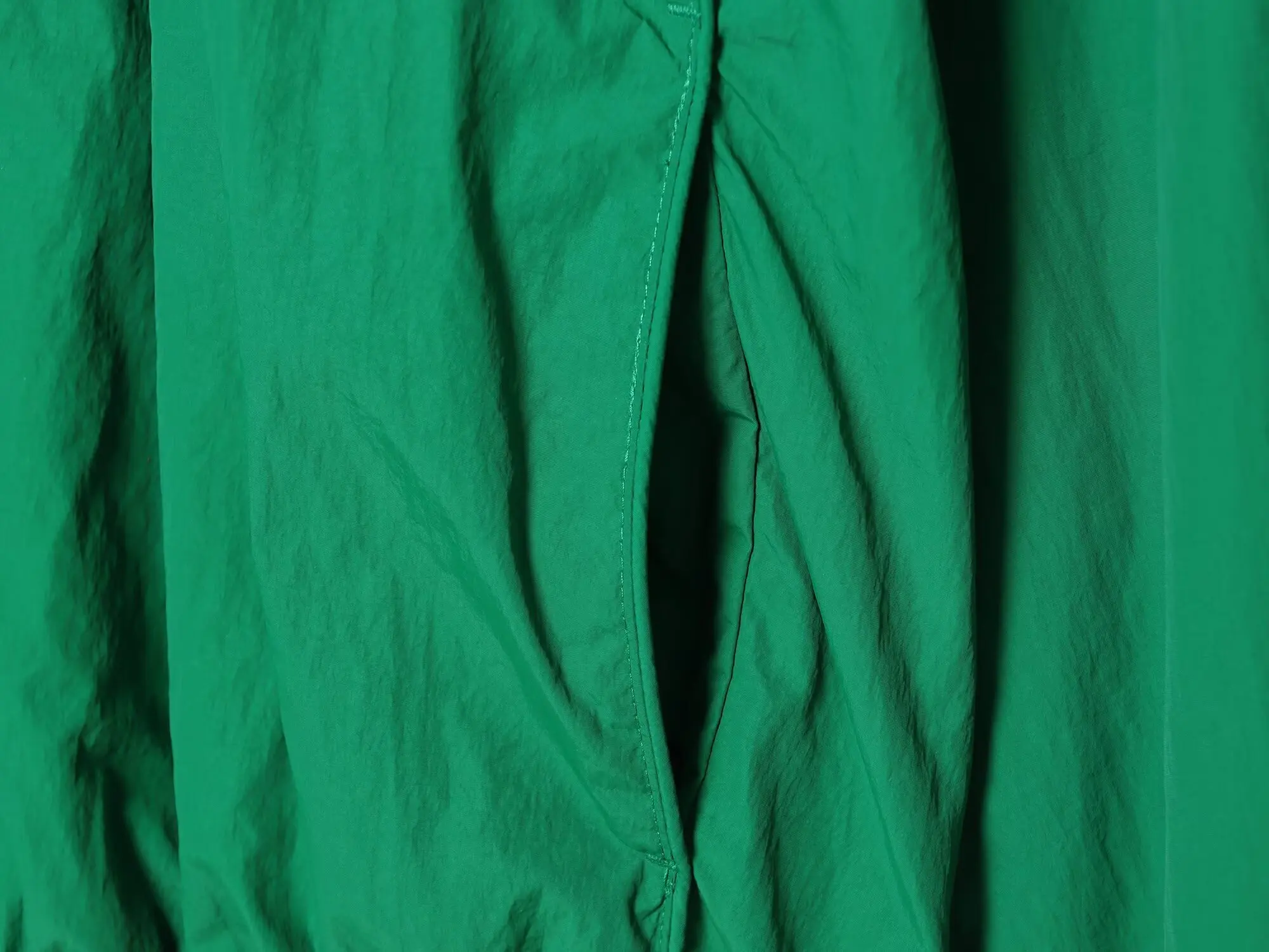 Damen Herbst-Winter Mode Schnür-Mäntel in Grün, Elegante Langarm-Stehkragen-Jacken mit Reißverschluss, Freizeit- und Bürojacken – Detail 9
