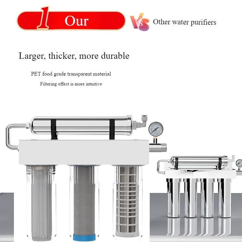 Purificadores de agua domésticos de tráfico súper alto, sistema de filtración súper rápido de cinco niveles con refinamiento de profundidad física eficiente