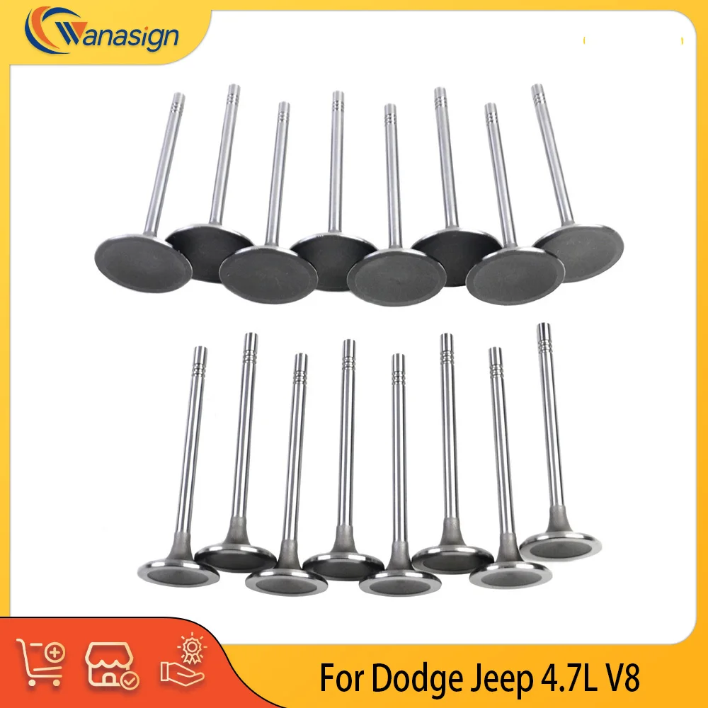 

Engine Parts Intake Exhaust Valve Fit 4.7 L V8 Gas For Dodge Dakota Ram 1500 Chrysler Aspen Jeep 4.7L 53020747AB