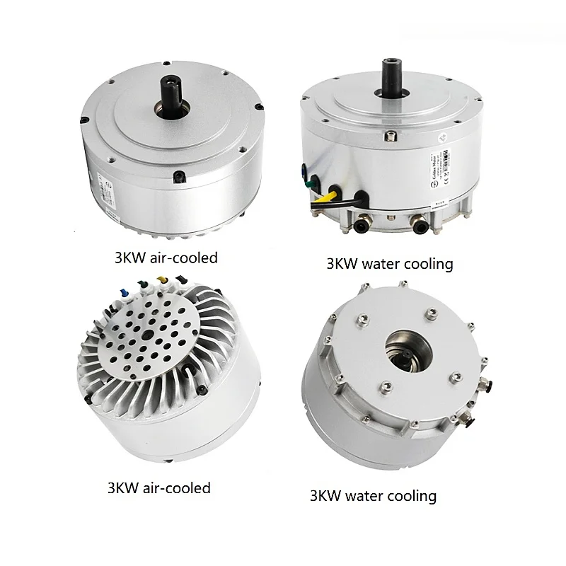 Electric Motorcycle Conversion Component 3KW 48V 72V 3000W Water-cooled Axial Flux Motor
