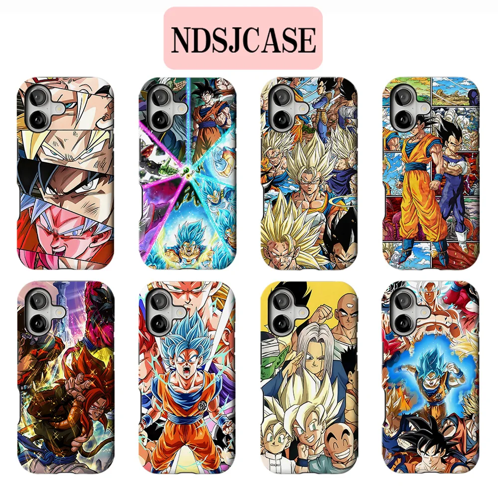 Phone Case for Samsung Galaxy S20 S23 S24 S25 FE Plus Ultra 4G 5G Luxury Double-layer Back Cover Cool Dragons Balls Son Goku