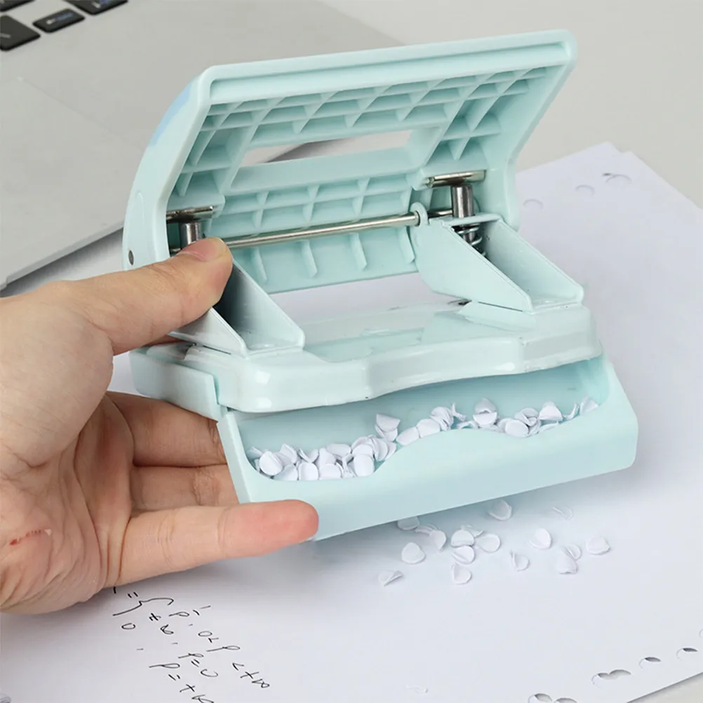 Hole Puncher Two Hole Punch Manual Portable Punching Machine for Loose-Leaf Document Paper Files Office Use Paper Puncher