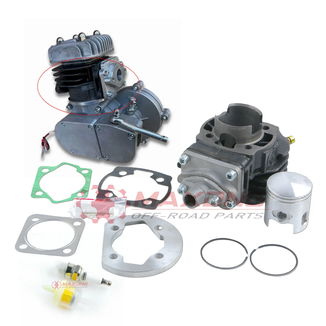 Performence  Cylinder Kit 2V 80 for Bicycle Engine F80 47MM 80CC