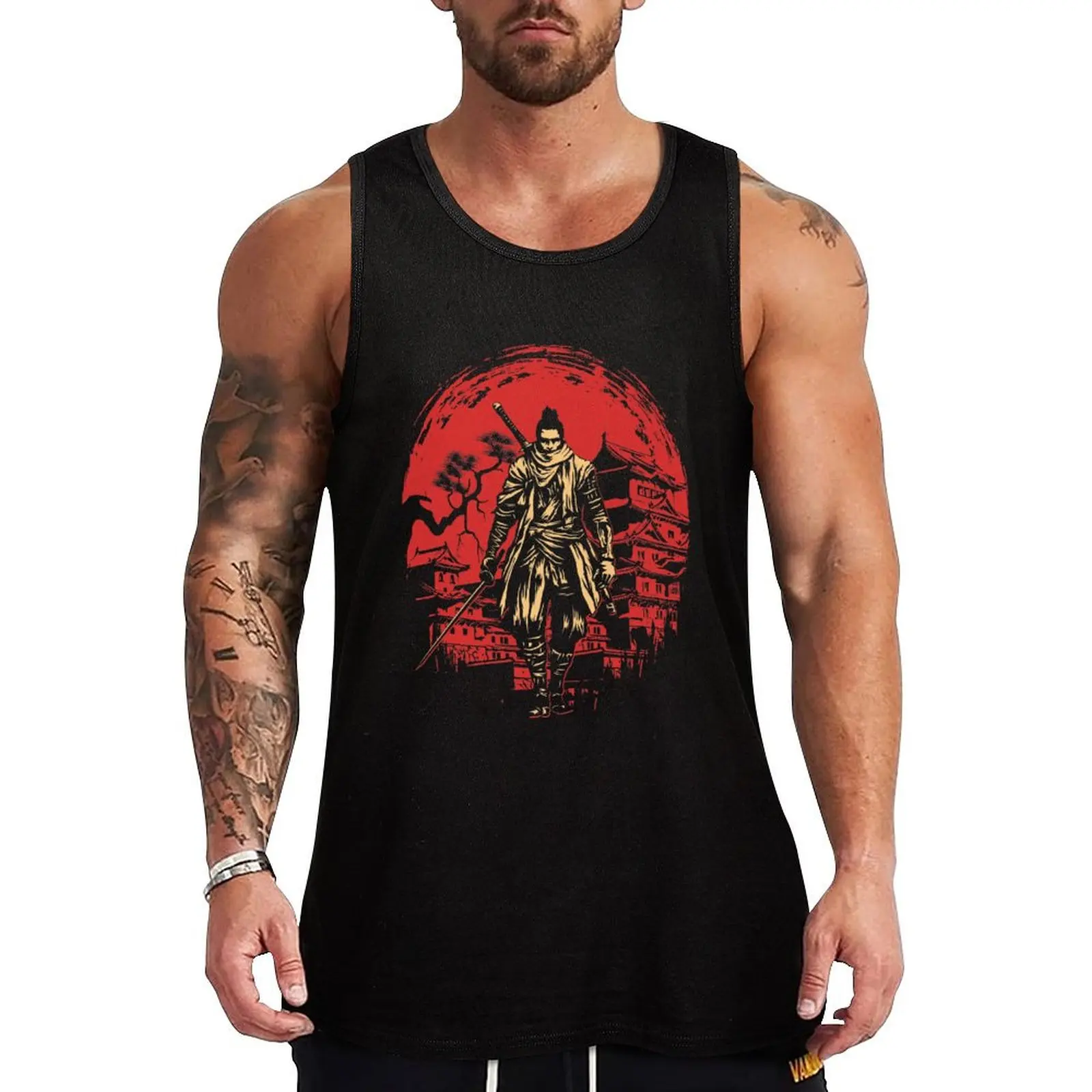 The One-armed Wolf Tank Top bodybuilding men clothes Men's gym t-shirt