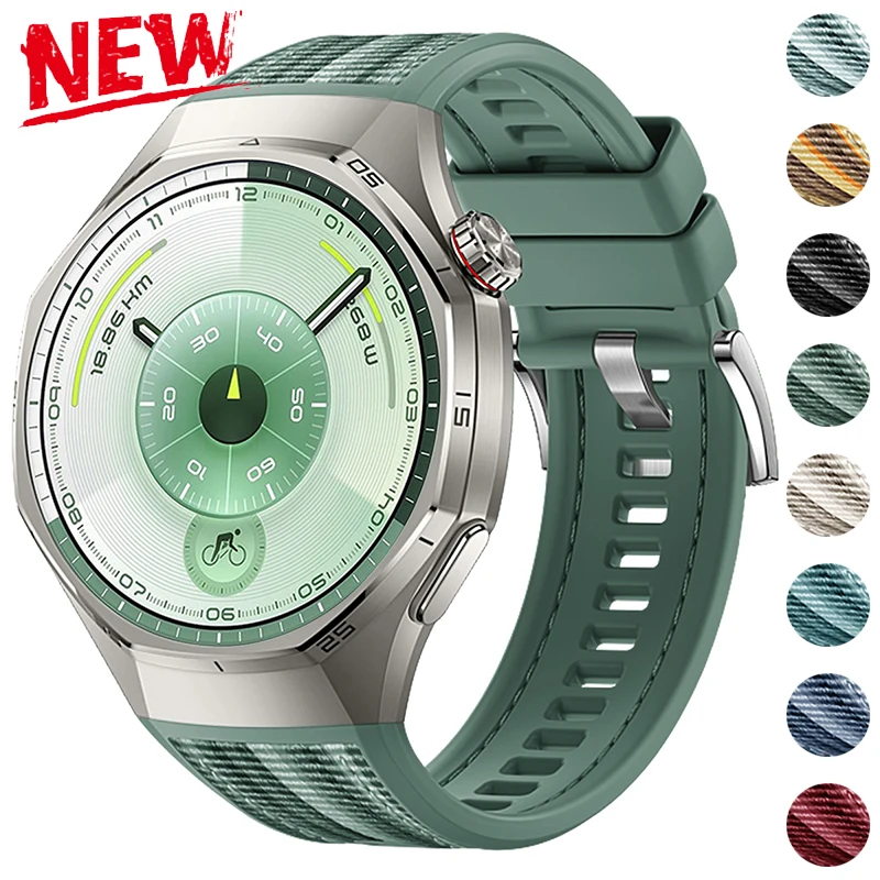 

Sports Silicone Strap for Huawei Watch GT6 Pro 46mm Nylon Woven Wristband Bracelet for For Huawei Watch GT6 Pro Band Accessories