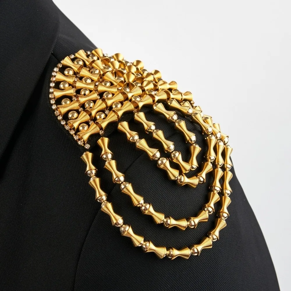 Classic Stars Tassel Epaulettes Fancy Looks Group Uniform Collocations Shoulder Board Dynamic Visual Effects Formal Event Dress